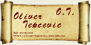 Oliver Tepčević vizit kartica